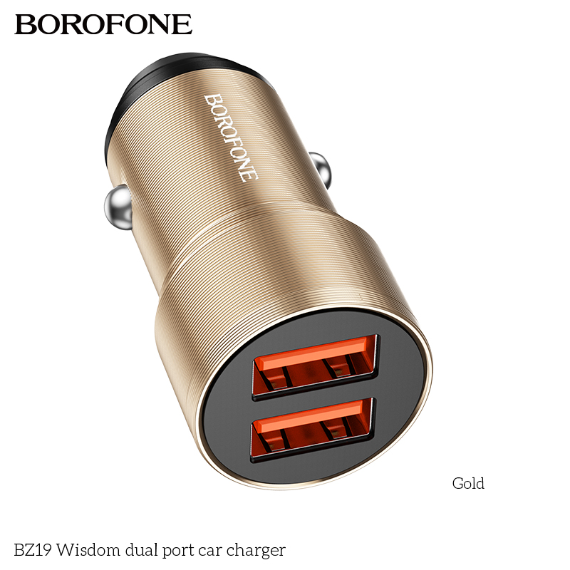BOROFONE BZ19 Wisdom dual USB-A car charger 12 W NZ